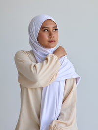 Cotton Comfort Hijab - White